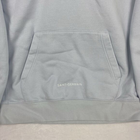 Nike Paris Saint-Germain Sweater Adult Medium Light Blue Logo Hoodie Sweatshirt - Picture 4 of 9